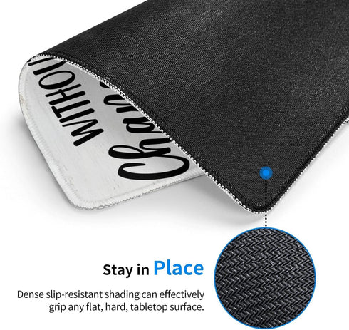 Cbvegt 10 12 Without Change There Would Be No Butterflies Water Resistant Mouse Pad with Stitched Edge Computer Mouse