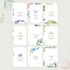50 Pack 4x6in 25 Decorably Gold Foiled Thank You Cards for Funeral with Envelopes and Stickers, Floral & Butterfly