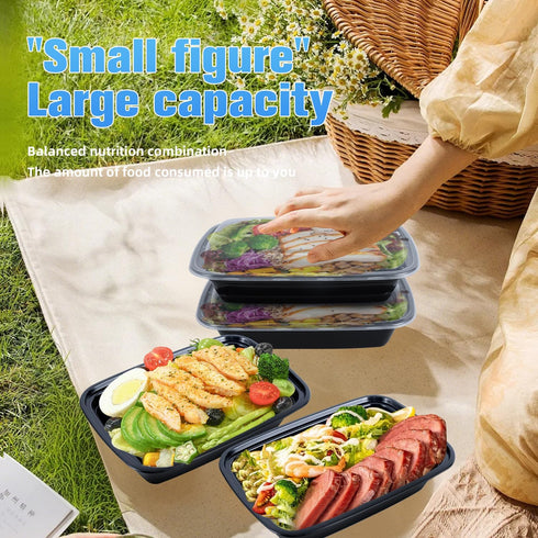 Meal mates 50 Pack (100-Piece) 32oz,Plastic Meal Prep Containers Reusable Food Storage Containers with Lids,Take Out