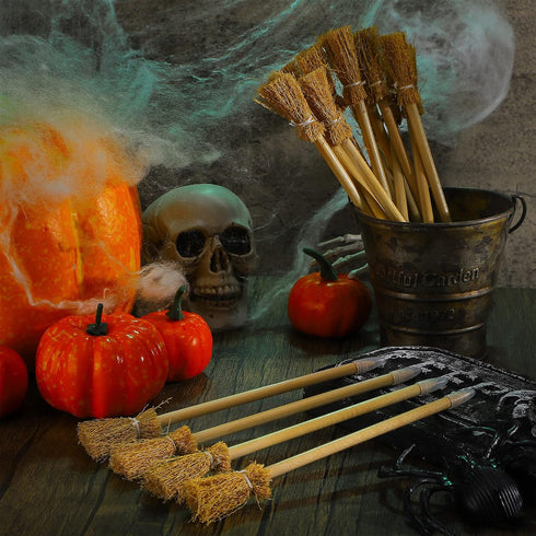 Clabby 36 Pieces Halloween Witch Broom Pencil, Stylish Accessories for Party Favors and School Supplies