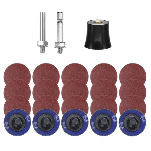 HARFINGTON 23pcs Quick Change Discs Set 1" Roll Lock Sanding Discs with