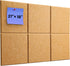 Snuvid Cork Board for Wall, 18''27'', 6 Pack Burlywood Bulletin Boards, Felt Board