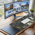 iCasso Desk Mat, XXL Large Mouse Pad for Desktop, Cute Pad With Stitched Edges, Anti-Slip Big Mousepad, Keyboard Mat