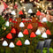 OZS 2PK 32LED 55FT Red and White Christmas Decorations Mushroom Solar Lights,