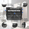 Large Capacity 3 Tier Magnetic File Holder, Black, for File Cabinets, Refrigerator, Office, No Drilling Installation