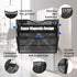 Large Capacity 3 Tier Magnetic File Holder, Black, for File Cabinets, Refrigerator, Office, No Drilling Installation