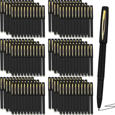Outus 200 Pcs Black Gel Ink Pens, Ultra Fine Point Rollerball Pens for Office, School, Writing, Sketching