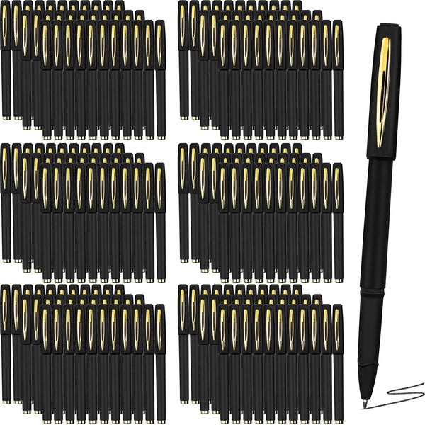 Outus 200 Pcs Black Gel Ink Pens, Ultra Fine Point Rollerball Pens for Office, School, Writing, Sketching