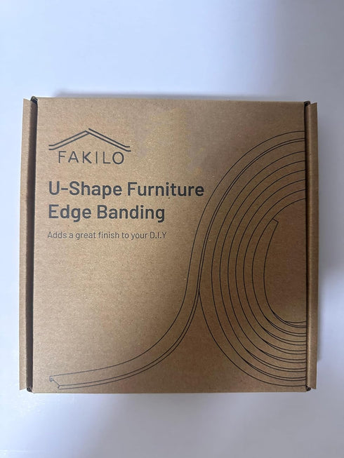 U-Shape Edge Banding, 16.4ft TPE Self Adhesive Veneer Edging Trim for Furniture Restoration (7/20'' (9mm), Grey)