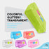 Enday Green Pencil Box, Plastic Pencil Case, Multipurpose Storage Utility Box Organizer with Snap Closure for Home and
