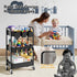 Aofure 3 Baby Diaper Caddy Organizer and Storage, Tier Rolling Cart with Wheels for Newborn Nursery Essentials, Baby