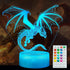Dragon Night Light, Dragon Gifts, 3D Illusion Lamp with 16 Colors Changing,