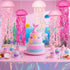 Set, Pink Jelly Fish Paper Lanterns Under The Sea Party Decorations, Jellyfish Hanging Lanterns for Mermaid Ocean