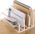SANRUI 3 Compartments Mail Organizer, Vertical Letter Holder, Acrylic Desk Organizer for Office Supplies