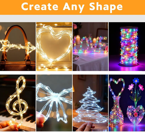 10 Pack 10 30 8 Fairy Lights Battery Operated with Timer, Ft LED String Lights Indoor Outdoor, Modes Waterproof Twinkle