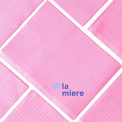500 Pack 13"x18", 3-Ply LA MIERE Disposable Dental Bibs Waterproof Tattoo Bibs Sheet for Nail Salon, Dental Clinic