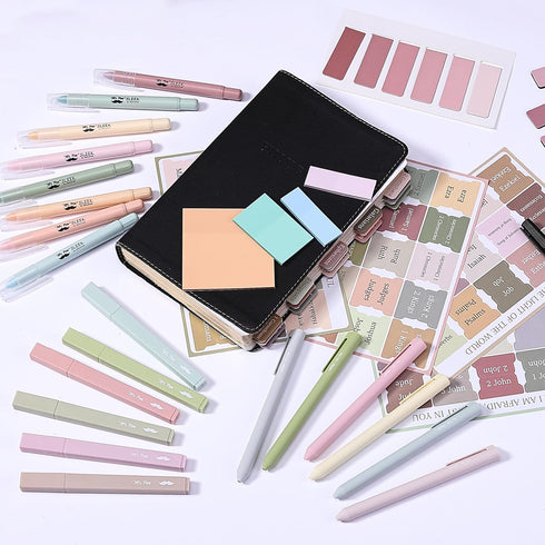Mr. Pen Bible Journaling Kit: Bible Highlighters, No Bleed Pens, Transparent Sticky Notes, Tabs, Bookmarks, Aesthetic