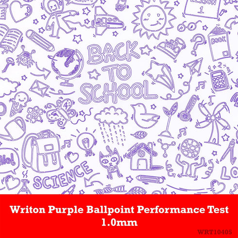 Writon Retractable Ballpoint Pens, 12 Pack, Comfort Barrel, 1.0mm Medium Point, Purple Ink