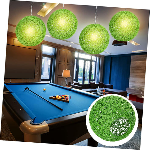 DIYEAH Paper Sphere Lamp Shade Green Decorative Light Cover for Ceiling Table and Floor Lamps Warm Atmosphere Bedroom