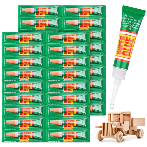 36 x 3g Clear Super Strong Glue for All Purpose, Instant Quick Dry Cyanoacrylate Adhesive Gel Tubes for DIY Crafts