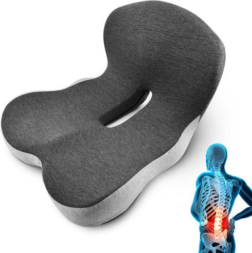 FuGuiHui Memory Foam Seat Cushions for Office Chair, L-Shaped Integrated Seat Cushion with