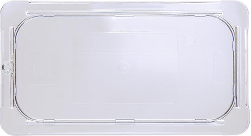 Carlisle FoodService Products Storplus 1/3 Size Universal Lid, Clear, Flat Food Pan Lid for Catering