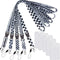 YOUOWO 5 Pack Black & White Cruise Lanyards with Vertical ID Badge Holder for Office, Waterproof ID Card