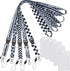 YOUOWO 5 Pack Black & White Cruise Lanyards with Vertical ID Badge Holder for Office, Waterproof ID Card