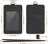 PU Leather ID Badge Holder, Life-Mate ID Badge Holder with Clear ID Window, Credit Card Slot, Black Lanyard