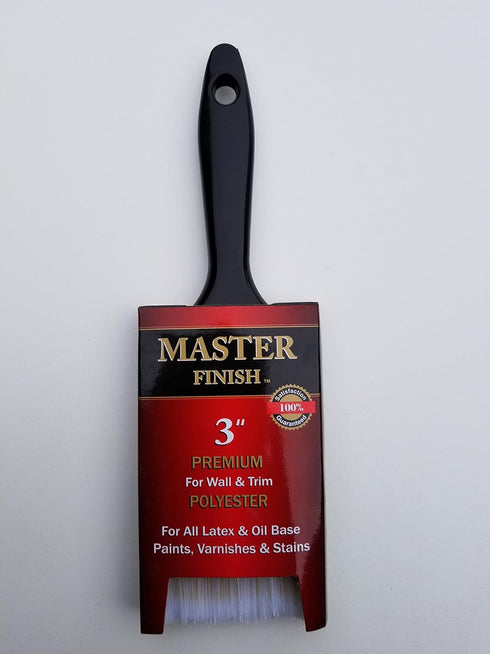 3" Premium Polyester Paint Brush for House Wall & Siding Latex & Oil Base Paints by Master Finish
