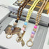Wood Beaded Teacher Breakaway Lanyards, Cute Soft Necklace Badge Lanyards for Women, Boho Fashion