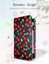 4.7 9 Mymazn X Cherry Server Book with Zipper Pocket Bling Waitress Book with Money Pocket and Magnetic Closure