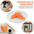2pcs Totority Realistic Salmon Slice Food Model Perfect Artificial Sushi Prop for Kitchen Display, Home Decor