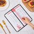 10 4.5 11 Inches (4 8 Ziliny Pcs x Transparent Restaurant Menu Holders Clear Menu Covers with Metal Corners Black