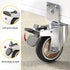 3 Inch Set 4 660 LBS,Ideal HOLKIE Caster Wheels Heavy Duty with Thickened L Shaped Plate,Swivel Side Mount Casters