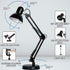 QUUQ E26 Bulb Metal Desk Lamp with Clamp, Swing Arm, Architect Adjustable Desk Lamps for Home Office, Clip Desk Lights