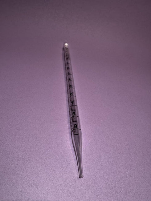 Generic 10 mL Pack 50 Serological Pipettes, Graduated, Drawn Tip, Orange Color Ring, Individually Wrapped,
