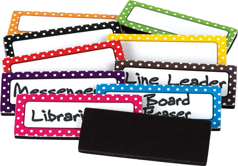 Teacher Created Resources Polka Dots Magnetic Labels - 3" x 3"