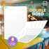 SCRIBBLEDO Base Ten Blocks Math Manipulatives, 9”x12” Dry Erase Sheets, Pack of 10 for Teacher Students Classroom
