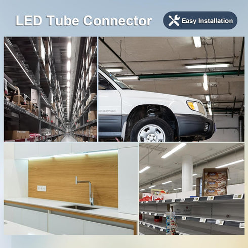 DiCUNO T5 T8 Tube Light Extension Cords 4.9FT, Female to Female 3 Pin LED Tube Connector Cable