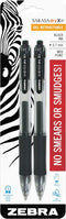 Zebra Pen Sarasa Dry X20 Gel Pen, Medium Point 0.7mm, Black Ink, 2-Pack (Packaging May Vary)