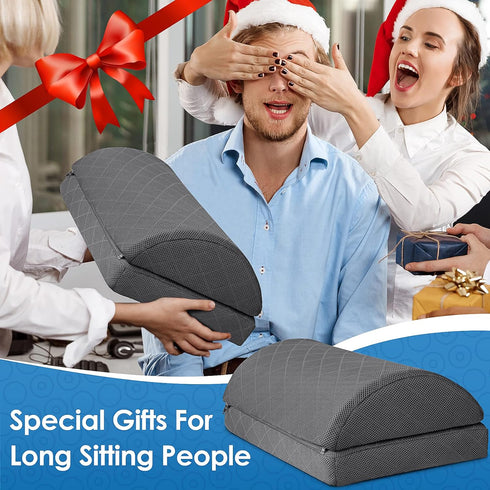 Foot Rest for Desk & Gaming Accessories, Comfortable Footrest with 2 Adjustable Heights & Removable Cover, Office Desk