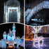 weillsnow 164 500 8 FT LED Christmas Lights Outdoor, Waterproof Christmas Fairy Lights with Timer, Plug in White LED