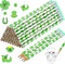 St Patrick's Day Wooden Pencils, Shamrock Green Party Pencils for Kids, 50 Pieces