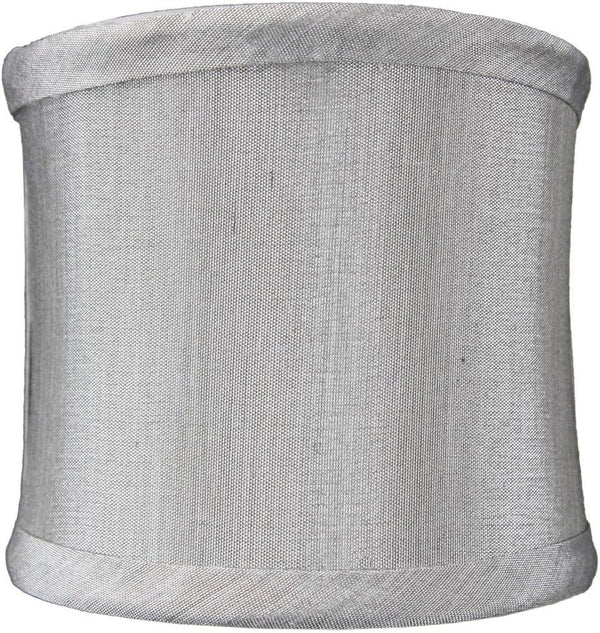 4x4x4 Grey Shantung Clip-On Sconce Half-Sconce Lampshade - Perfect for Chandeliers, Foyer