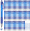 Cholemy 64 Pack Colored Retractable Gel Ink Pens, 0.7mm Fine Point Smooth Writing Click Pens for School Office (Blue)