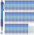 Cholemy 64 Pack Colored Retractable Gel Ink Pens, 0.7mm Fine Point Smooth Writing Click Pens for School Office (Blue)