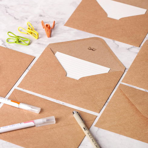 Mr. Pen Kraft Envelopes, 39 Pack, 5 x 7 Inch A7 Brown Card Envelopes, Invitation and Postcard Envelopes