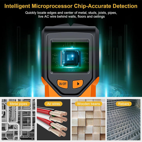 5 1 Stud Finder Wall Scanner - in Stud Finder Tool w/Smart Chip and HD LCD Display, Stud Detector Beam Finders for the