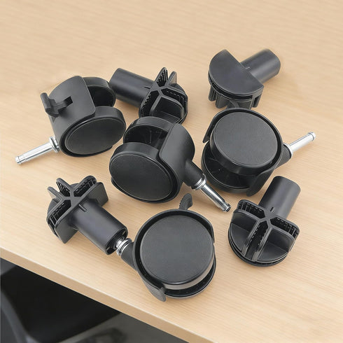 RiseDirectly 360 4 Degree Black Caster Wheels Pcs Cat Cage Casters Spinner Wheels Smooth Plastic Rolling Wheel